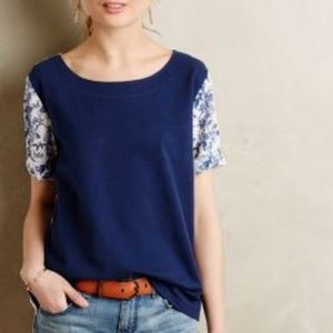 Anthropologie Porridge Print set Tee